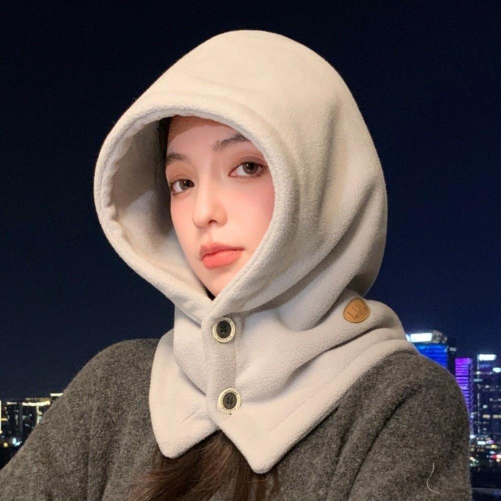 

Cold Proof Balaclava Hat Windproof Ear Protection Cap New Pullover Hats Winter бежевий