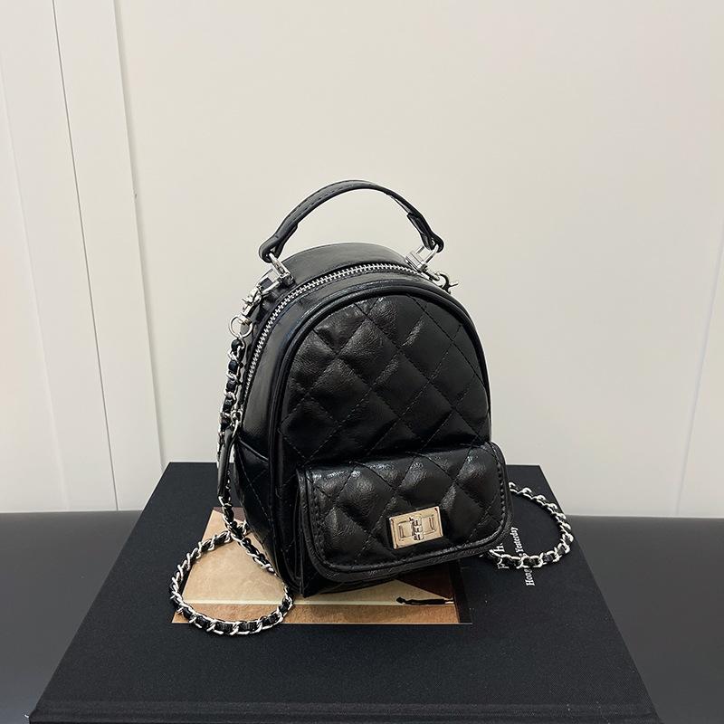 Summer new versatile diamond hand carry backpack women's simple temperament chain bag