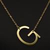 Kvinne 26 engelske bokstaver Ornament Ripple Chain Personlig brevkjede