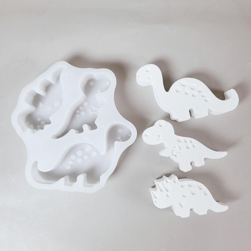 Multipurpose Dinosaur Silicone Mould Set for Candle Cement Plasters Craft Home Decoration
