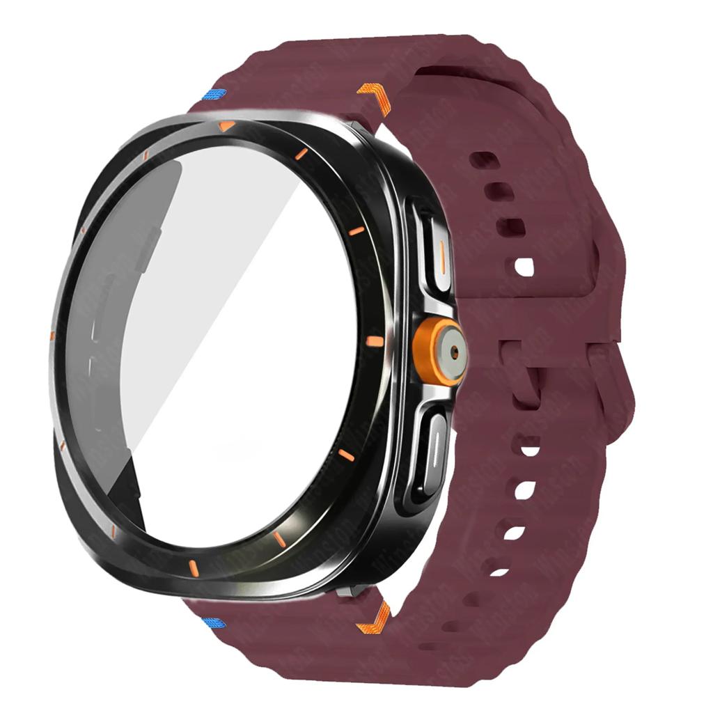 Change To Ultra Case+Band for Samsung Galaxy Watch Ultra Upgrade To Galaxy Watch 7 6 40mm 44mm Tempered Glass Screen Protector