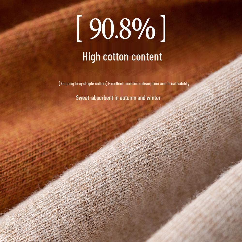 Women's Anti-Drop Warm Black Cotton Long Calf Socks - Autumn/Winter JK Style