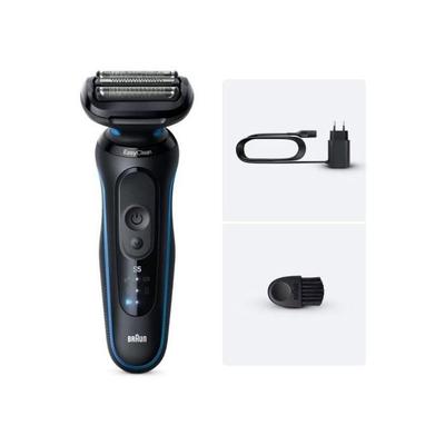 Braun Series 5 52-B1000s Shaver 3 Blades SkinFlex Turbo Mode Battery 50 Min Black Blue