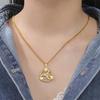  Trinity Celtic Knot Necklace Stainless Steel Witch Moon Phase Triskelion Symbol Pendant Choker Irish Amulet Jewelry Gift