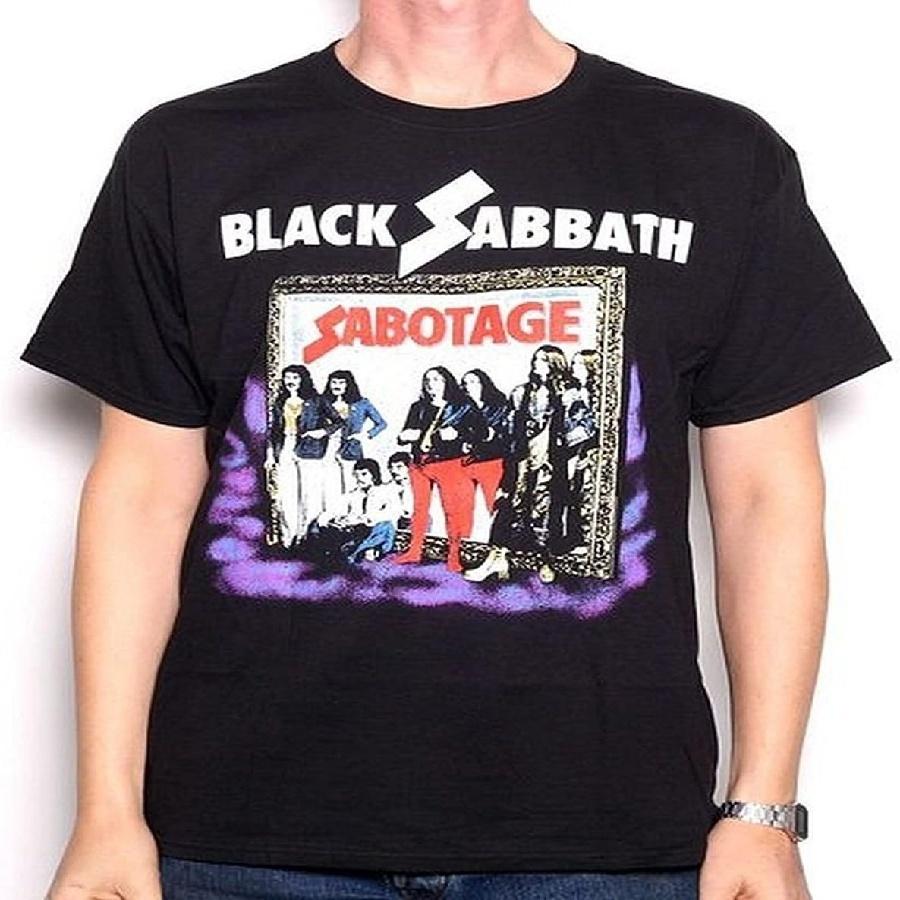Black Sabbath - Mens Sabotage Vintage T-Shirt S