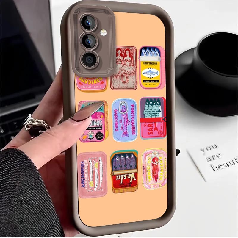 

Groceries Fish Tin Case for Samsung Galaxy A53 A50 A50S A36 5G A35 A34 A33 A32 A30 A26 A24 A23 A22 A20 A16 A15 A14 A13 4G Cover Galaxy M35 5G