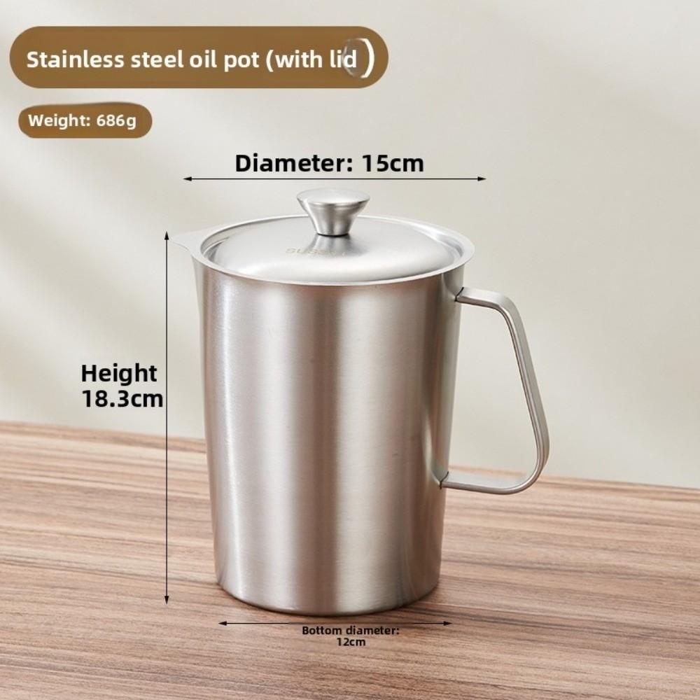 304 Stainless Steel Measuring Cups Inner Scale Design Thickened Liquid Latte Art Cup with Lid Large Capacity Laboratory Beaker