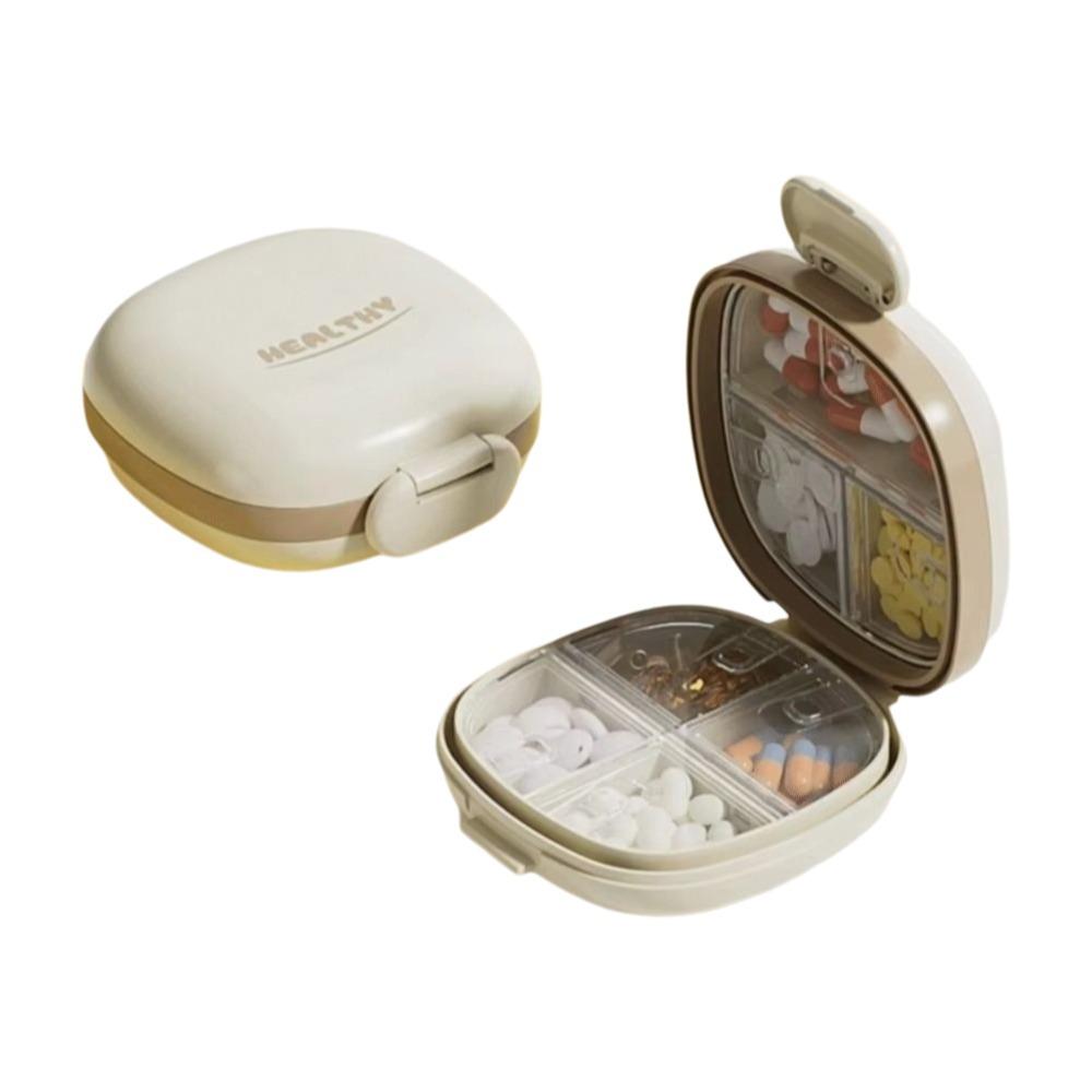 Moisture-Proof Portable Pill Box 7 Compartment Dustproof Medicine Organizer Food Grade Compact Travel Pill Dispenser