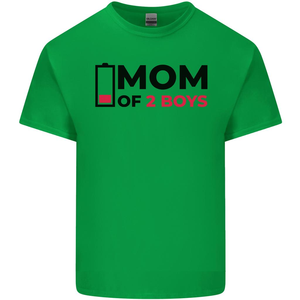 Mom of Two Boys Funny Mothers Day Unisexs Light Cotton TShirt