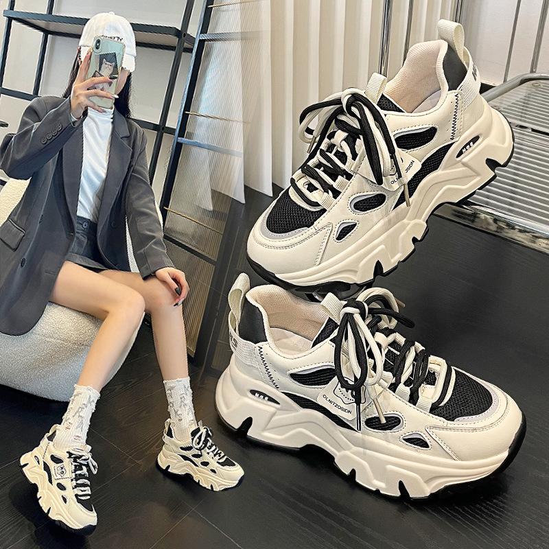 Fashion 2025 New Women's Sneakers Casual Women Mesh Breathable Thick Bottom Woman Sports Shoes Tennis Female Zapatos  Platform Shoes