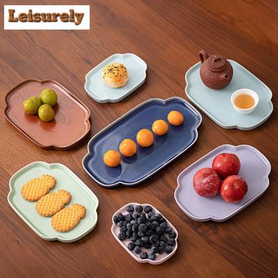 Chinesische Ruyi Teeuntertasse Keramik Obst Snack Schale Trockenbrauen Tee Tablett Halter Getrocknete Früchte Gebäckteller Kung Fu Teeset Zubehör