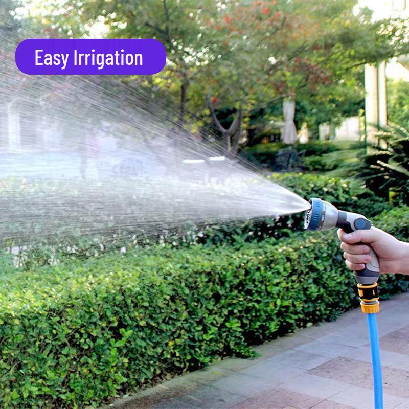 Pressurized Metal Rubber-Coated Water Hose & Car Wash Gun for Gardens