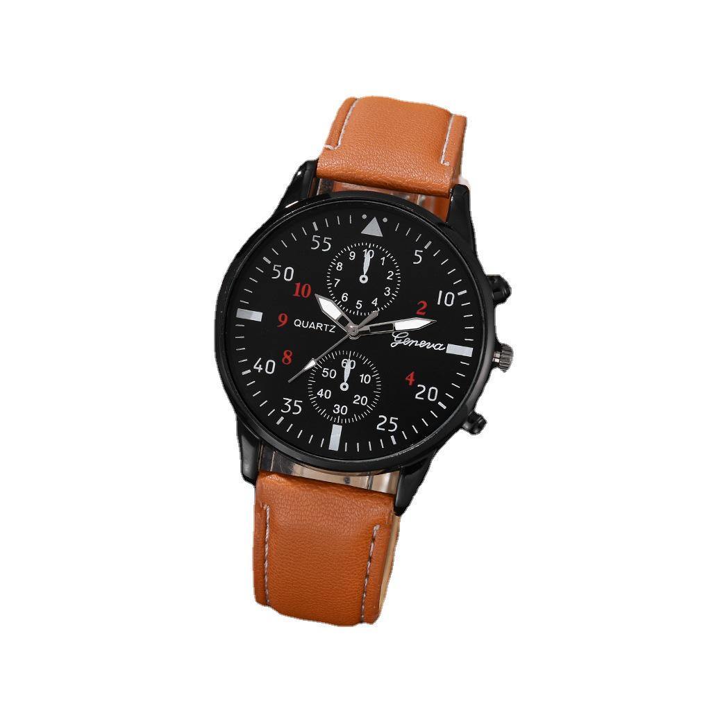 Men's Versatile Fashion Two-Eye Business Wristwatch