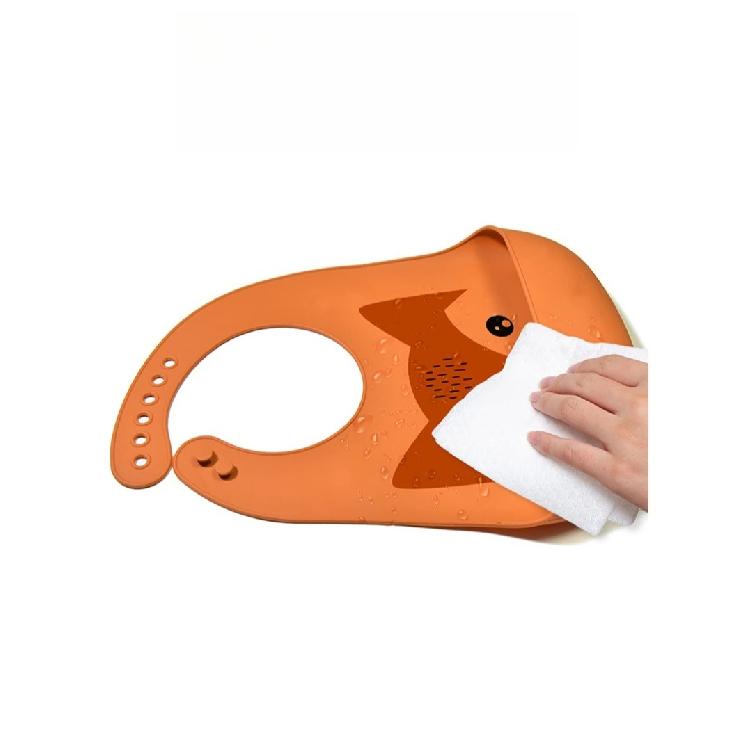 Hot Soft Silicone Baby Feeding Bibs Waterproof Antibacterial Toddler Kids Large Pocket Bibs Baby Accessories