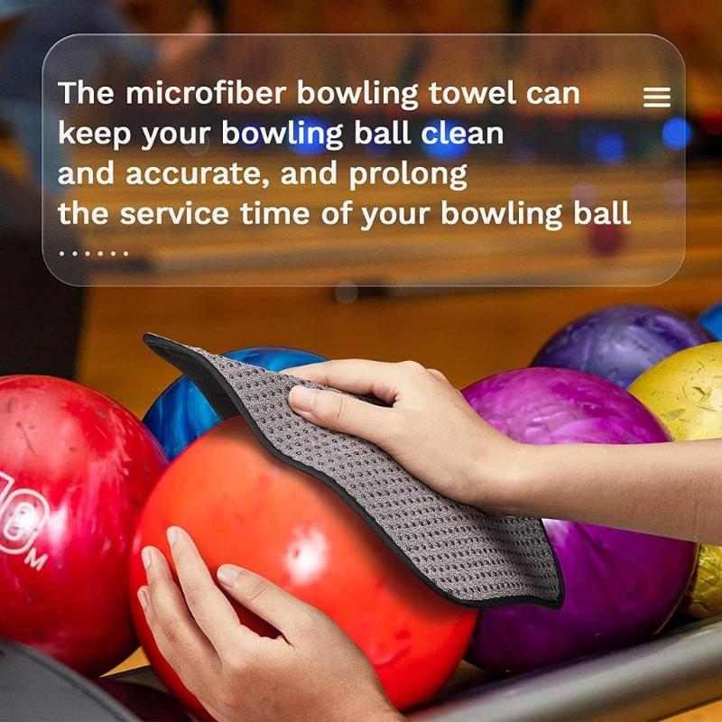 10x8 Inch Bowling Shammy Pad Bowling Microfiber Pad for Clean Bowling