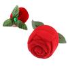 Red Rose Jewelry Box Wedding Ring Gift Case Earrings Storage Display Holder
