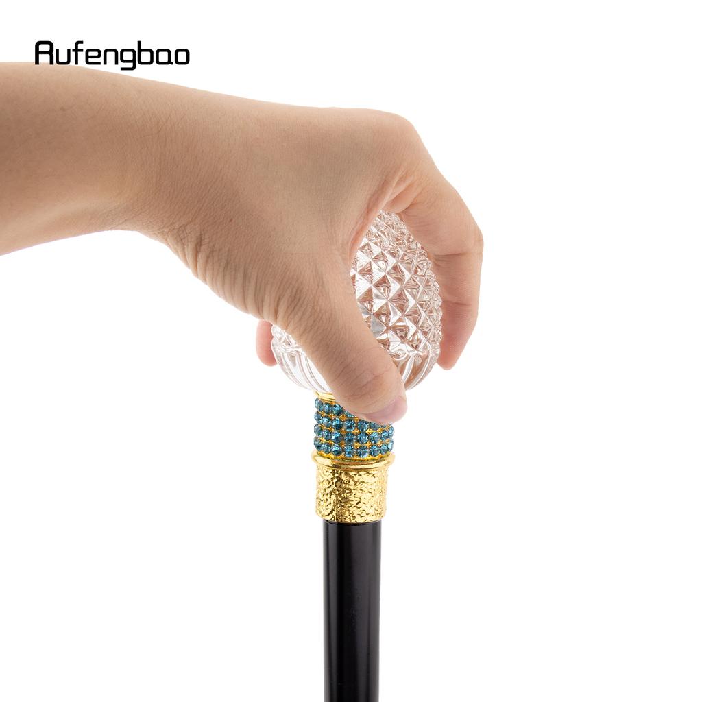 Transparent Ball Glass Golden Green Alloy Fairy Wands for Girls Princess Walking Stick Wand Cosplay Wedding Birthday Party 92cm