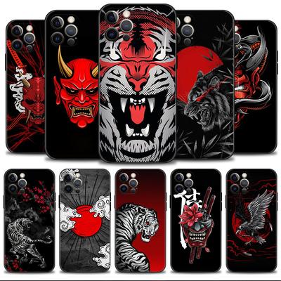 Japan Samurai Oni Mask Phone Case For iPhone Samsung Galaxy Redmi Xiaomi Oppo OnePlus Note S A 7 8 9 10 11 12 13 14 20 21 22 23 53 54 Pro Max Ultra
