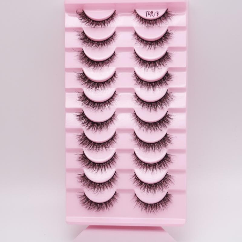 Private Label False Lashes 10 Pairs 3d Faux Eyelashes Natural Styles Makeup Mink Eyelash