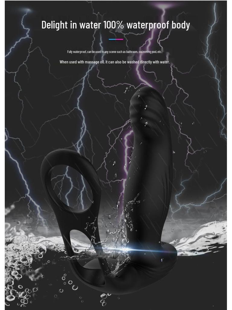 Prostata-Massagegerät & Doppelring-Analplug-Vibrator mit Heizung für Männer
