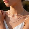 Minimalistische Schlangenkette Halskette, Anlaufgeschützt 18K Vergoldeter Edelstahl Dünn Vielseitig Basis Layering Schmuck