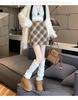 Korean Style Retro Plaid High-Waist Wool A-Line Skirt for Women - 2024 Autumn/Winter Collection