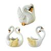 White Swan Planter Resin Pot Outdoor Animal Swan Couple Flower Plant Container