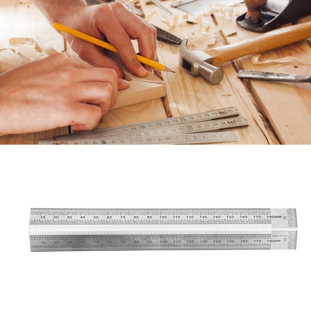 T-Type Bend Rules Stainless Steel Woodworking Scribing Ruler T-Type Ruler  Woodworking Measurement