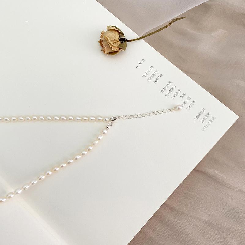 Perle de apă dulce naturală Xiaomi Colier de perle Guler Lanț din argint 925 Pandantiv cu căpșuni Femeie dulce și versatilă