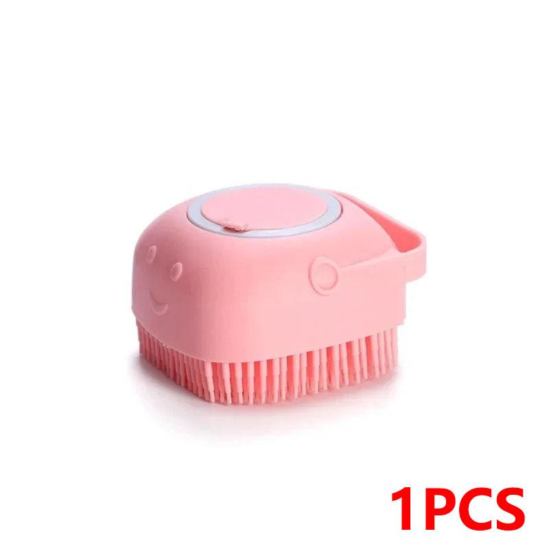 Pet Bathing Brush Soft Silicone Massager Brush Shower Gel Bathing Brush Clean Tools Comb Dog Cat Cleaning Grooming Supplies