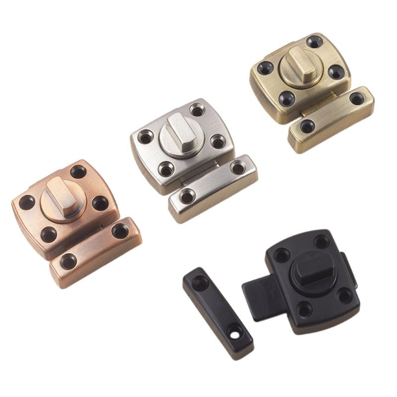 Rotating Bolt Safety Door Latch 1 Set Easy Operate Twist Slide Lock for Kids Safety Room Bathroom Interior Doors