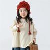 Handmade Kids Knitted Hat Crochet Princess Cap Breathable Beret Cap  for Child Girls