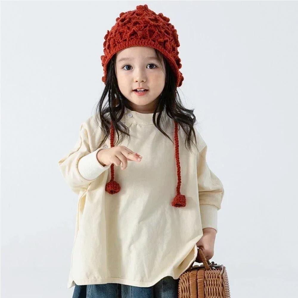 Handmade Kids Knitted Hat Crochet Princess Cap Breathable Beret Cap  for Child Girls