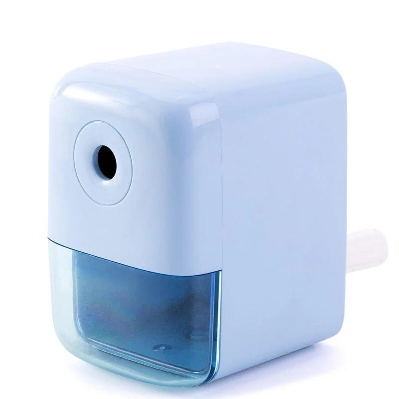 Automatic Pen Feeding Multi-function Hand-cranked Pencil Sharpener Manual Peeling Knife Turn Planer Pencil Sharpener синий