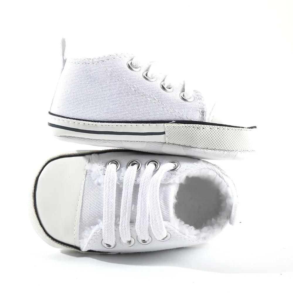 Print Star Sports Baby Canvas Classic Sneakers Newborn Baby Boys Girls First Walkers Shoes Infant Toddler Anti-slip Baby Shoes