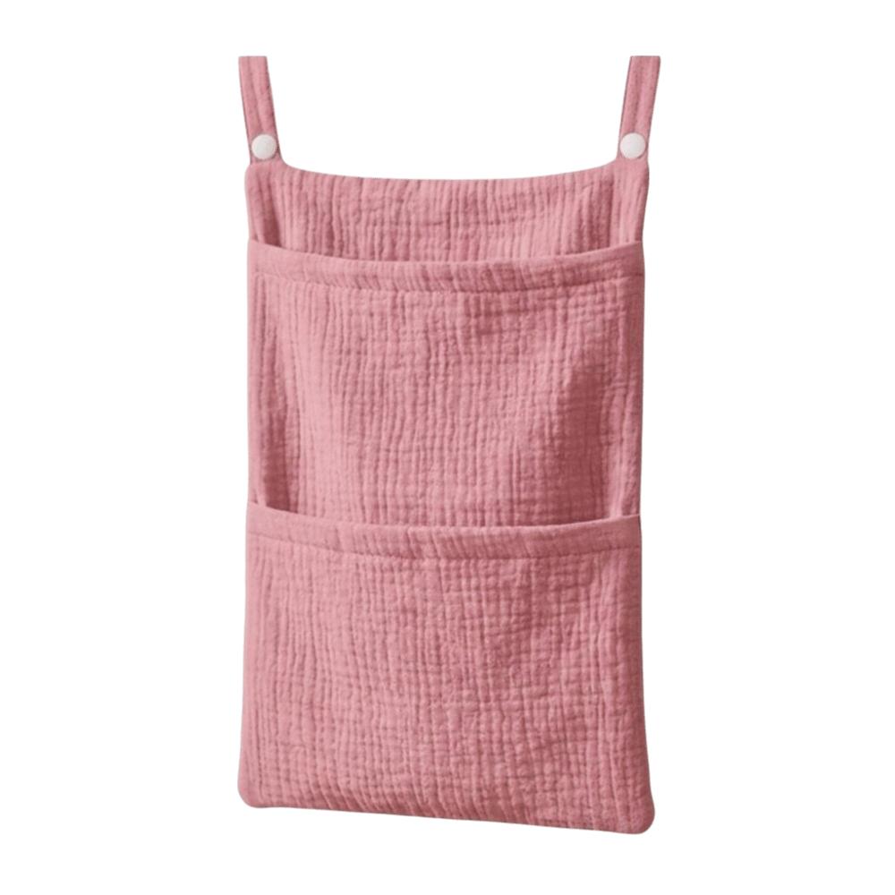 

Pure Cotton Stroller Storage Bag Multifunctional Diapers Organizer Baby Crib Hanging Bag Newborn рожевий червоний колір