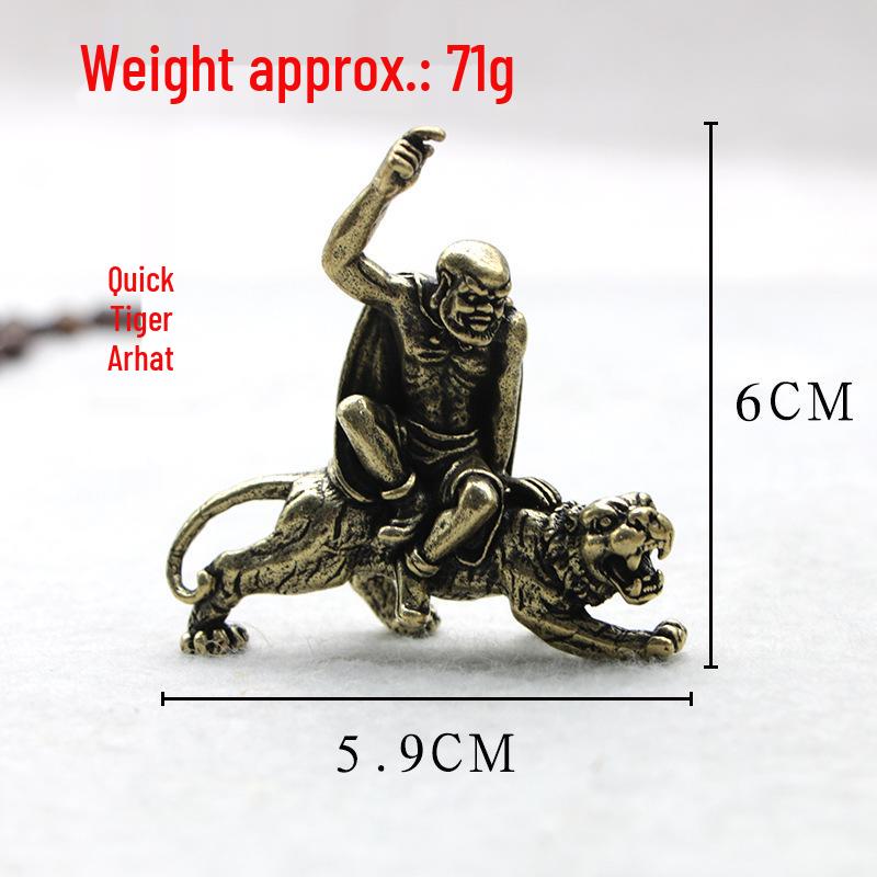 Eighteen Arhats Pure Brass Ornament Set: Copper Desktop Crafts & Gifts