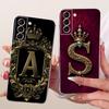 Transparent For Samsung Galaxy S21 FE 5G Case Cover Aesthetic Luxury Crown Letters 2D Flat Pattern Soft Casing SM-G990B