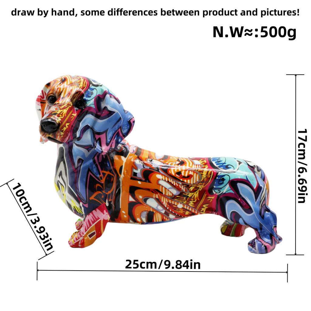 Kreative Dackel Hunde Ornamente Hauseingang Wohnzimmer Weinschrank Dekoration Büro Schreibtisch Harz Handwerk