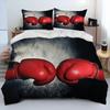 3PCS Bedding Set Red Boxing Gloves Boxer Fight Bedding SetDuvet Cover Bed Set Quilt Cover PillowcaseKing Queen Size Adult