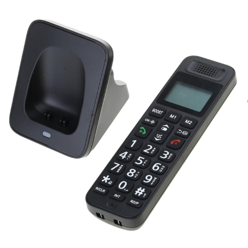 1Set Home Telephone 2 Handset Cordless Phone with Large LCD Display and Quick Dialing Function Efficient Communication