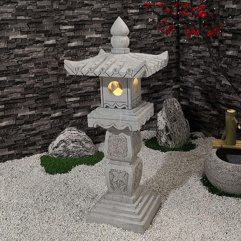 Bluestone Stone Lantern: Zen Landscape Decoration for Gardens and Courtyards