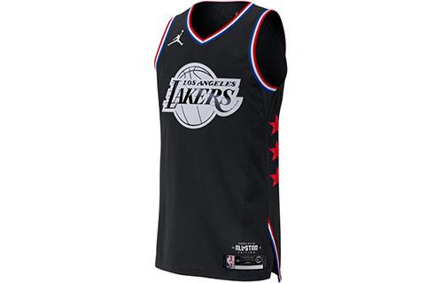Jordan Basketball Jersey NBA Los Angeles Lakers AU 2019 All Star, LeBron James No. 23 Jersey Men's Black AQ7288-017