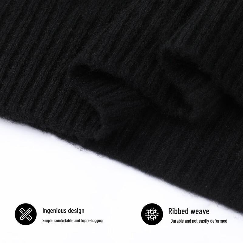 SNOWFLYING Women's Seamless 100% Wool High-Neck Sweater