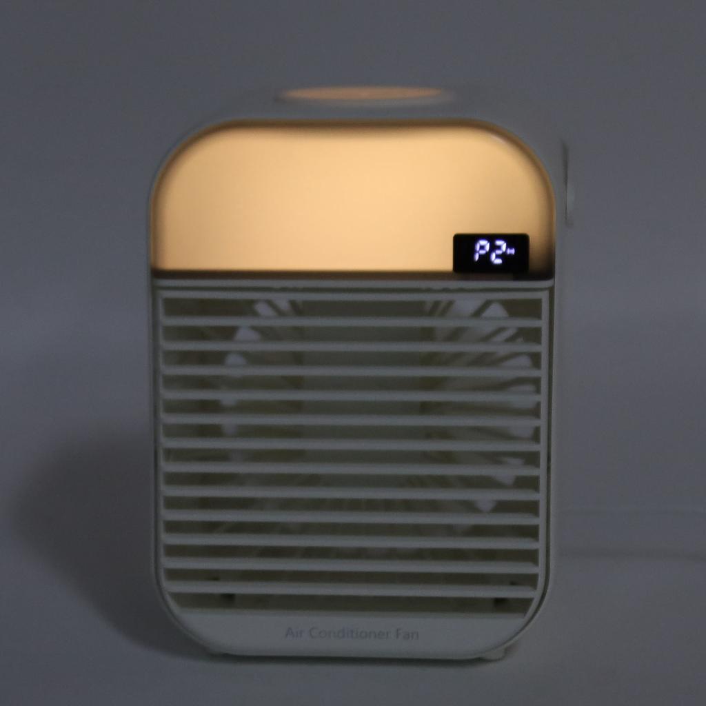 Portable   Conditioner Fan 3 Wind Speed Efficient Misting Low Noise USB   Conditioner Cooling Fan with Night Light