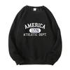 America 1776 Athletic Dept Unisex Pullover Men Women Hip Hop Long Sleeves Hoodies Men's Clothes Autumn Loose Casual Hoody