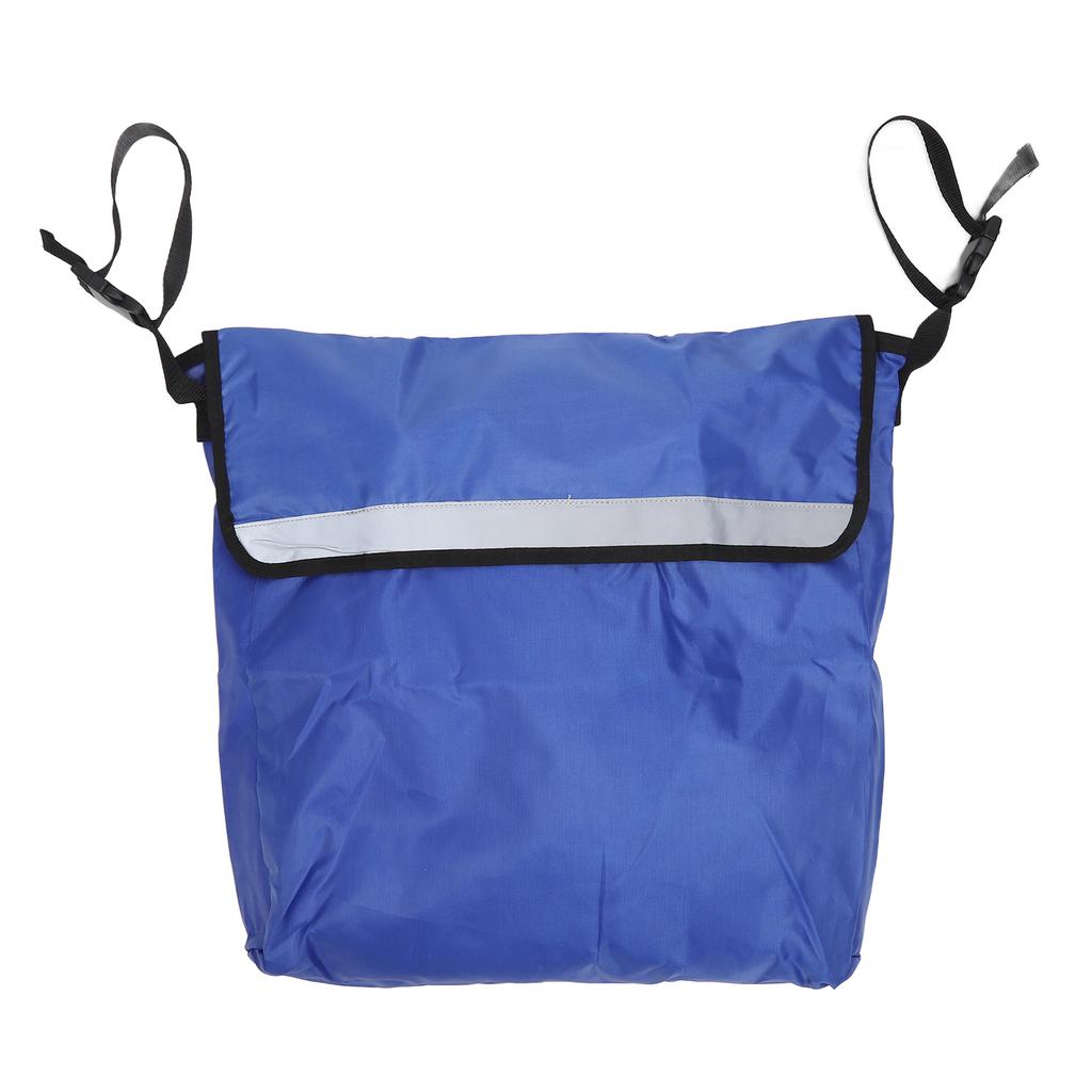 Wheelchair Bag Adjustable Shoulder Strap Waterproof Large Capacity Storage Wheelchair Carry Pack for Outdoor Blue