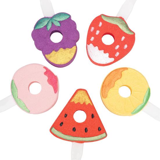 Fruit-Scented Bubble Bath Bombs for Kids Foaming Bath Salt Balls with Essential Oils Moisturizing Skin-Softening Fun Kids Bath Toys