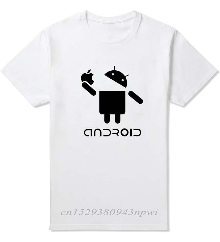 Fashion Unisex T Shirts Android Robot Male tshirt humor logo printed funny t shirt short sleeve Round Neck Ringer Tees