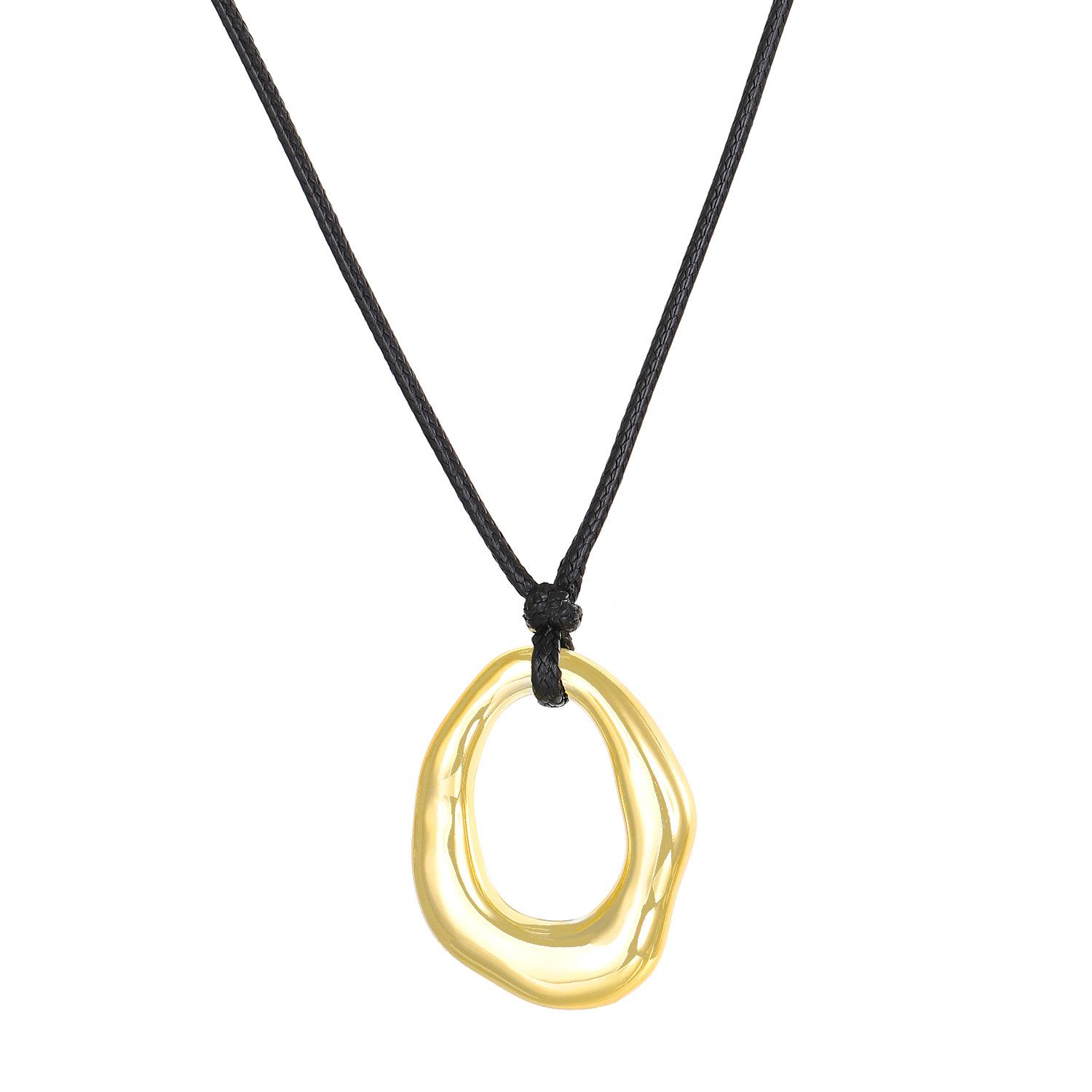 

Милое крутое нерегулярное полое ожерелье Love ins сплав геометрический воск веревка ключичная цепочка новые аксессуары